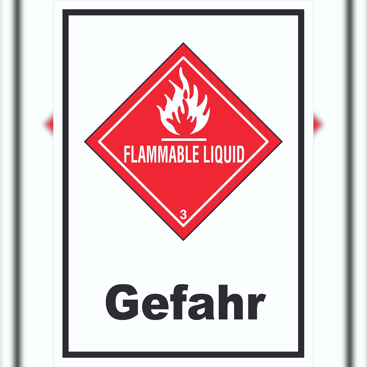 HB-Druck Schild Entzündbare flüssige Stoffe Gefahr Flammable Liquid hochkant A1 (594x841mm) Image