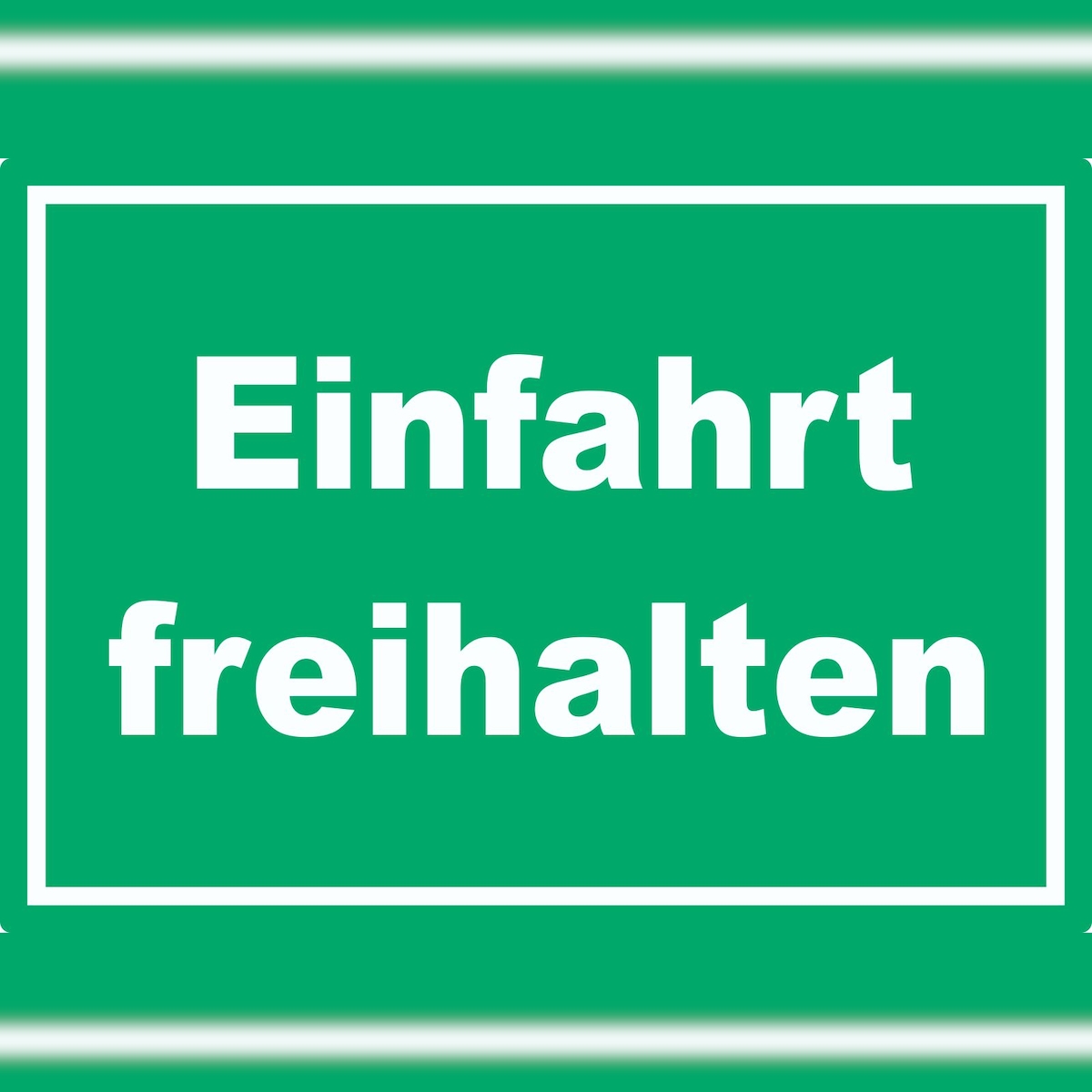 HB-Druck Einfahrt freihalten Aufkleber grün-weiß A4 (210x297mm) Image