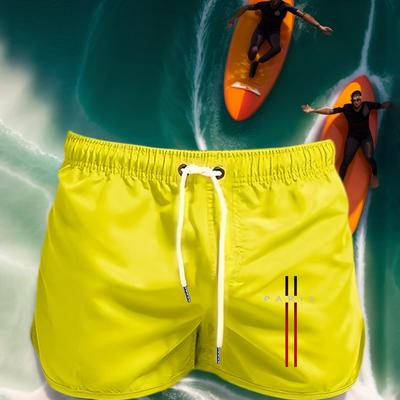 TEMU 2025 's Quick-dry Lightweight Beach Shorts - Breathable Elastic Waist With Drawstring, Design & Pockets For Swimming, Hiking, Summer Outdoor Activities, Swim Shorts, Quickdrying Fabric Image