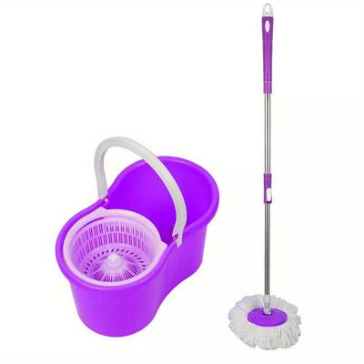 TEMU Mop And Bucket Set, Spin Mop And Bucket/mop Cloth, Cylinder Mop Set, Household Wood Floor Cleaning Microfiber Pad Floor Mop With Bucket Image