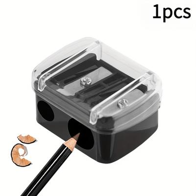 TEMU Dual-hole Pencil Sharpener Makeup Pencil Automatic Pencil Sharpener, Suitable For Office And School Supplies, Ideal For Reward Gifts Image