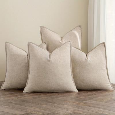 TEMU 4pcs, Holiday Decorative Linen Pillow Case Bohemian, Farmhouse Wind Cushion Cover For Sofa Bedroom Living Room Home Holiday Decoration Image