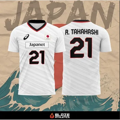 Japan Volleyball Jersey Men Women Clothes R.Takahashi No.21 Ishikawa No.14 Sports Casual Breathable