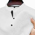 Per uomo Maglietta Maglia Henley Camicia a Maniche Corte Manica Corta Henley Estate Semplice Moda Designer Essenziale Jacquard Vacanza Streetwear Uscire Nero Bianco Blu marino Maglietta Top per Uomo