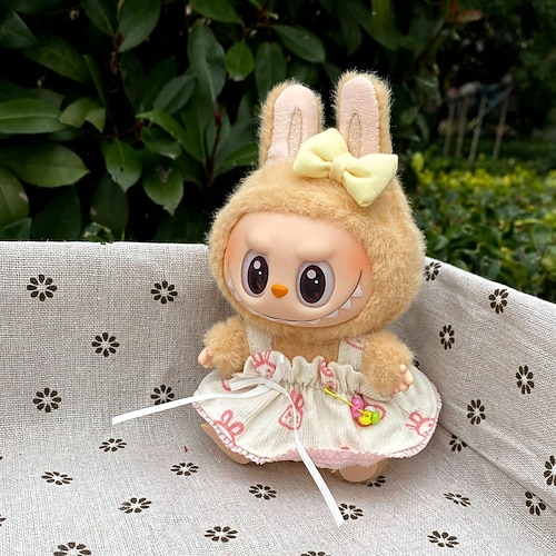 Set di vestiti per bambole da 17 cm per Labubu vestiti di moda con accessori completo adatto per bambola da 6.69 pollici (17 cm) cambio di abiti in cotone morbido solo vestiti regalo di Natale