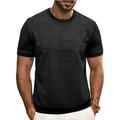 Per uomo Maglietta Camicia a Maniche Corte Manica Corta Girocollo Estate Semplice Moda Designer Essenziale Jacquard Vacanza Streetwear Uscire Nero Bianco Maglietta Top per Uomo
