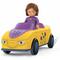 SIKU 0104 - Toddys, Zoe Zoomy, Spielzeugauto mit Rückziehmotor und Spielfigur, gelb/lila - Sieper GmbH