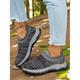 scarpe da trail running Flyknit nere da donna – scarpe da trekking slip-on con suola ammortizzata per avventure all'aria aperta e passeggiate nei boschi