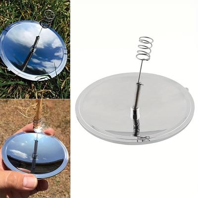 Portable Solar Fire Starter - ABS Resin High Quality Fire Starter with Built-in Compass, No Battery Needed for Camping, Survival, Outdoor Emergencies - Compact Durable Emergency Ignition Gear