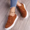 Mode Frauen Turnschuhe bequeme Leder Freizeit schuhe für Frauen runde Zehen Plattform Wanderschuhe Designer Schnür Damenschuhe
