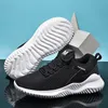 Atmungsaktive Mesh-Sport-Laufschuhe für Männer und Frauen, schwarze flache Schuhe, große Größe