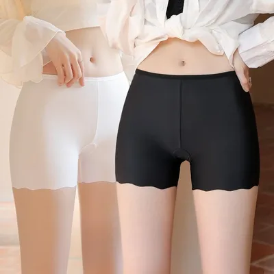 1/3PCS Damen Traceless Ice Silk Anti-Light Sicherheitshose Sommer dünne ungerollte atmungsaktive Shorts Boxer Image