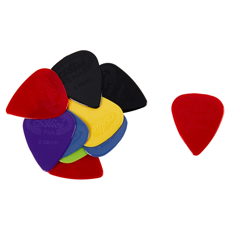 10 Stück Gitarrenplektrum rutschfest schwarz weiß Nylon Mediator für akustische elektrische Guitarra Ukulele Zubehör Image