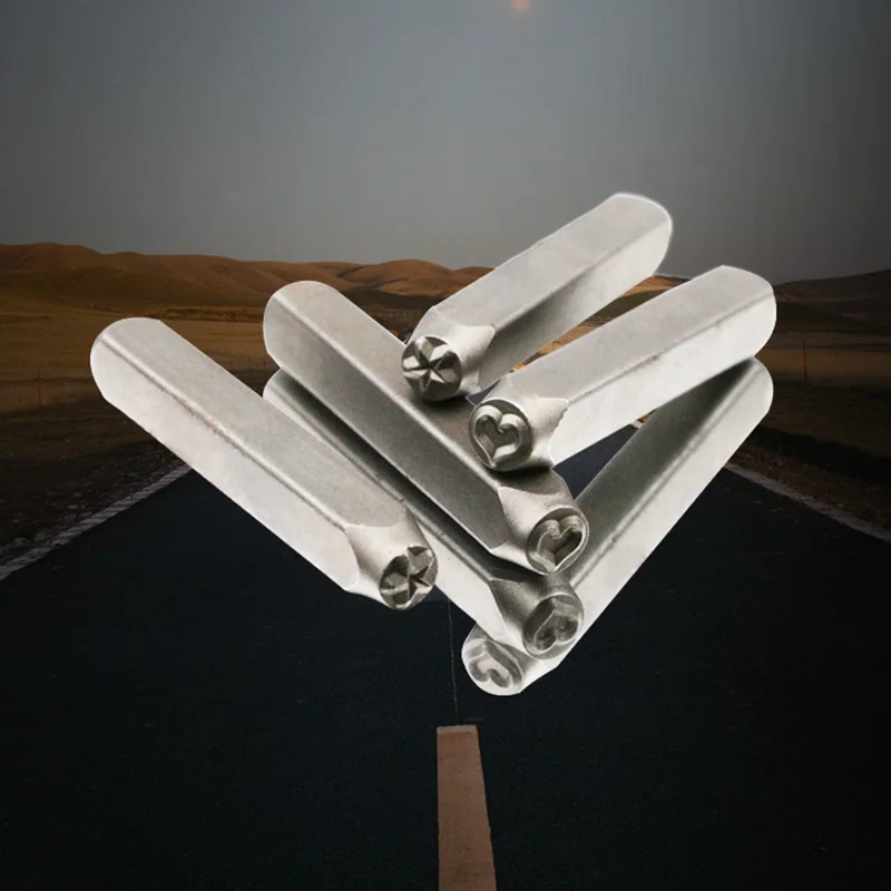 1pc Stern Stahl Sterben Metall Stanzen Werkzeug 2/3/4/5/6/8mm fünfzackigen Stern Punch Werkzeuge DIY Schmuck Leder Bewertung Platte LOGO Stempel Image