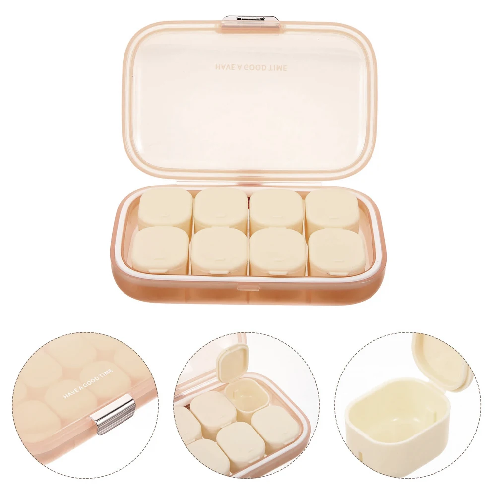 Wöchentlicher Pillen-Organizer, 3-fach am Tag, große 7-Tage-Pillendose, 3-fach am Tag mit separatem Behälter, tragbares Pillenetui für Vitamine Image