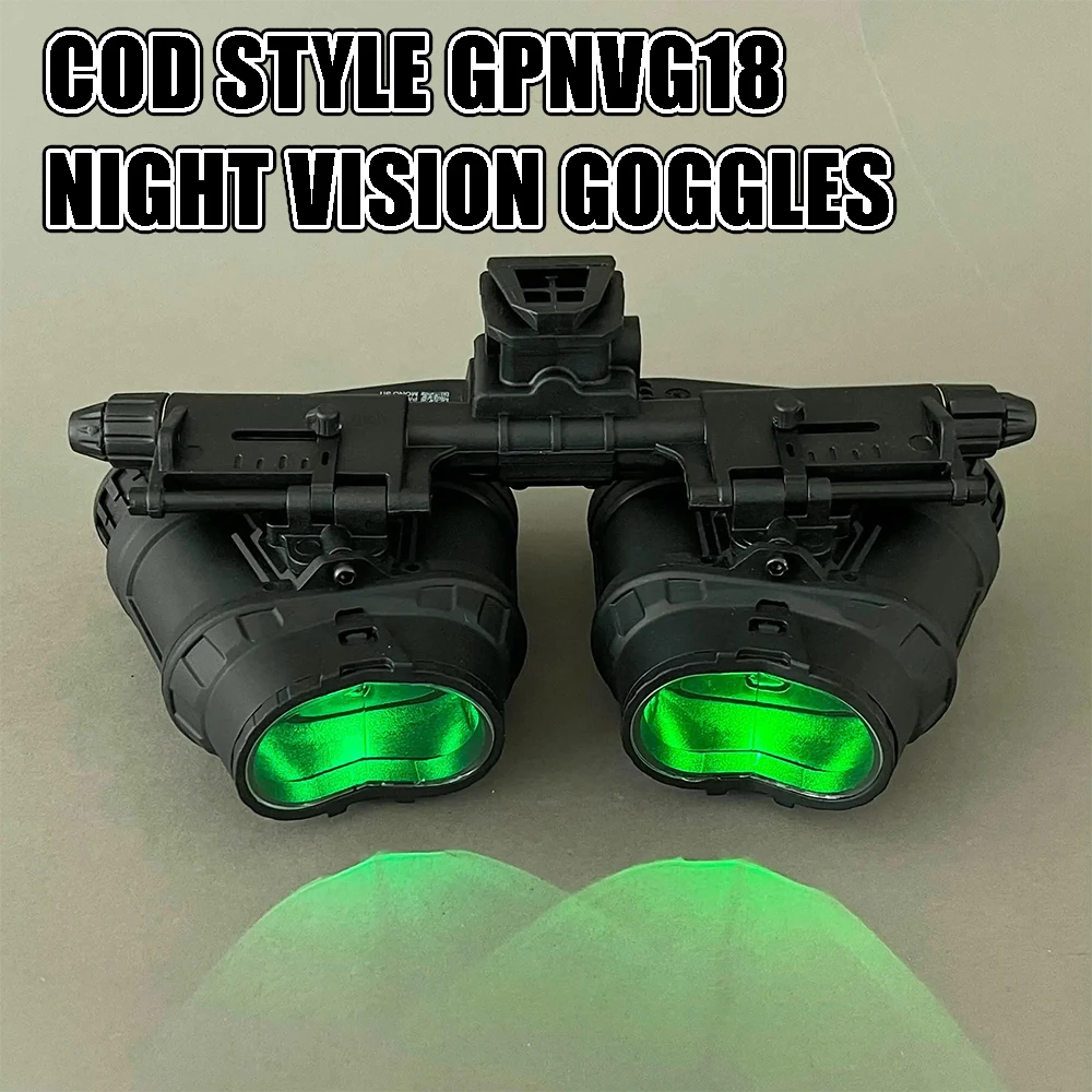 COD Style GPNVG18 Nachtsichtbrille, taktisches beleuchtetes, sichtbares NVG-Modell-Set mit PVS31 Batteriefach für Cosplay-Display Image