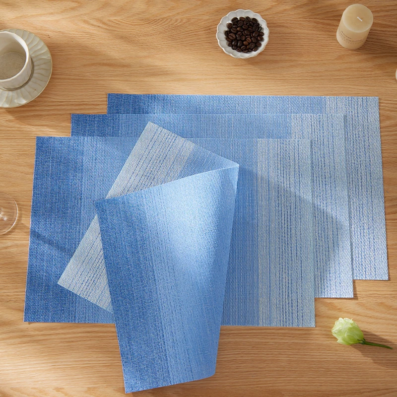 Rutschfeste, waschbare Tischsets aus PVC, reißfeste, hitzebeständige Tischsets, Vinyl-PVC-gewebte Tischsets Image