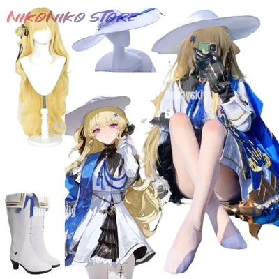 Phoebe Cosplay Kostüme Perücke Wuthering Waves Frau Spiel Anzug Druck Socken Anime Party Uniform Image