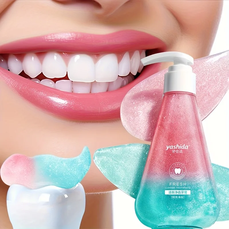 Frische und schillernde weiße Zahnpasta, Zahnpasta mit frischem Atem, Zahnpasta mit Pfirsichfrucht-Meersalz, 220 g Image