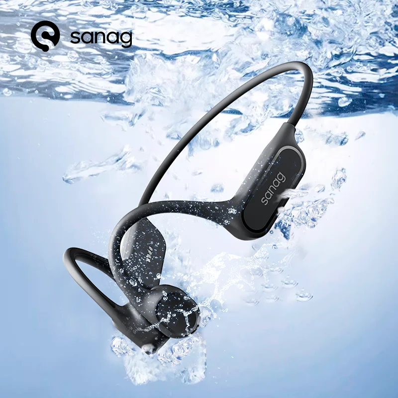 Sanag B33S Knochenleitung Bluetooth-Kopfhörer Open Ear IPX8 Schwimmkopfhörer Wahl 32 GB Speicher Wireless Headset MP3-Ohrhörer