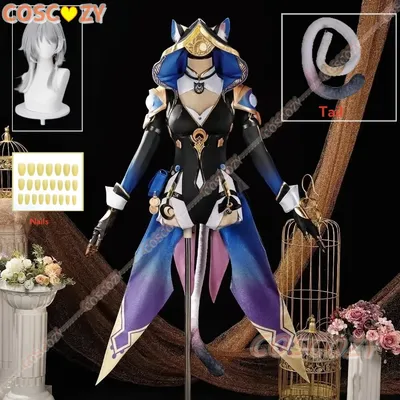 Hot Spiel Honkai Star Rail Cifera Hut Amphoreus Nägel Cipher Cosplay Kostüm Perücke Uniform Frauen Image