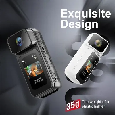 4K Action Camera 360° HD Panoramic Waterproof Anti-shake Thumb Wearable Portable Mini Camera For Work Travel Sports Camera Parts