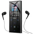 Oilsky Lettore MP3 da 64 GB Lettore musicale digitale portatile senza perdita con Bluetooth 5.0 Radio FM Altoparlante incorporato Pulsante a sfioramento Voce