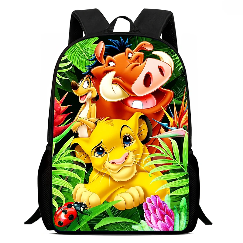 Sac à dos d'école Disney, sac d'école enfant dessin animé le roi Lion pour fille garçon, sac à dos enfant durable et léger pour la maternelle