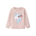 Sweatshirt NAME IT "NMFKISA SWEAT UNB", Mädchen, Gr. 98, lila (burnished lila), Sweatware, Obermaterial: 95% Baumwolle, 5% Elasthan, bedruckt, casual, regular fit normal, Rundhals, Langarm Rippbündchen, Sweatshirts
