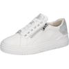 Plateausneaker WALDLÄUFER "H-TAMIRA", Damen, Gr. 8 (42), silber (weiß, silberfarben), Nappaleder, Nubukleder, kontrastfarbene Details, casual, Schuhe, Schnürschuh, Halbschuh, Komfortschuh, bequeme H-Weite