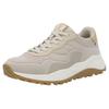 Sneaker RIEKER SPORT, Herren, Gr. 45, beige (hellbeige), Textil, Lederimitat, casual, Schuhe, Schnürschuh, Sport-Sneaker für Maschinenwäsche geeignet