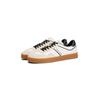 Sneaker TOMMY JEANS "THE GREENWICH LEATHER", Herren, Gr. 45, blau (ecru, dunkelblau), Leder, Lederimitat, kontrastfarbene Details, sportlich, Schuhe, Freizeitschuh, Halbschuh, Schnürschuh mit seitlichem Logo-Schriftzug