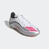 Fußballschuh ADIDAS PERFORMANCE "F50 MESSI LEAGUE KIDS FG/MG", Gr. 38, cloud weiß, lucid rot, silber metallic, Synthetik, sportlich, Schuhe