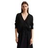 Cardigan MARC O'POLO "aus Organic-Cotton-Mix", Damen, Gr. S, schwarz, Obermaterial: 90% Baumwolle, 10% Polyamid, unifarben, casual, slim fit, V-Ausschnitt, Langarm, Strickjacken