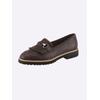 Slipper HEINE, Damen, Gr. 39, braun, Leder, Veloursleder, modisch, Schuhe