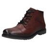 Schnürboots BUGATTI, Herren, Gr. 42, rot, Leder, used, casual, Schuhe, Boots, Herrenschuh, Stiefelette mit seitlichem Logo-Branding