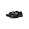 Slipper TOMMY HILFIGER "HILFIGER TASSEL LTH LOAFER", Herren, Gr. 41, schwarz, Leder, unifarben, elegant, Schuhe, Blockabsatz, Mokassin, Businessschuh mit modischer Quasten