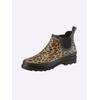 Gummistiefelette HEINE, Damen, Gr. 38, gelb (camel, schwarz), Gummi, modisch, Schuhe