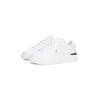 Keilsneaker TOMMY HILFIGER "TH FASHION COURT SNEAKER", Damen, Gr. 41, weiß, Nappaleder, sportlich, Schuhe, Freizeitschuh, Halbschuh, Schnürer mit goldfarbenen Details