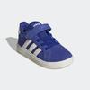 Klettschuh ADIDAS SPORTSWEAR "GRAND COURT 2.0 KIDS", Gr. 27, semi lucid blau, sanftes weiß, core schwarz, Leder, Synthetik, Textil, sportlich, Schuhe, Design auf den Spuren des adidas Campus 00