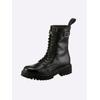 Schnürstiefelette HEINE, Damen, Gr. 39, schwarz, Leder, Glattleder, Glattleder, modisch, Schuhe