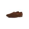 Slipper TOMMY HILFIGER "HILFIGER FLEXIBLE SUEDE LOAFER", Herren, Gr. 41, braun (dunkelbraun), Veloursleder, unifarben, elegant, Schuhe, Blockabsatz, Loafer, Businsesschuh, Abendschuh mit Logoflag