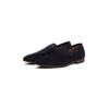 Slipper TOMMY HILFIGER "HILFIGER FLEXIBLE SUEDE LOAFER", Herren, Gr. 44, blau (dunkelblau), Veloursleder, unifarben, elegant, Schuhe, Blockabsatz, Loafer, Businsesschuh, Abendschuh mit Logoflag