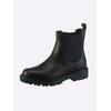 Stiefelette HEINE, Damen, Gr. 39, schwarz (schwarz, blau), Leder, Rindsleder, Glattleder, modisch, Schuhe