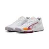 Trainingsschuh PUMA "Accelerate Turbo 4 Handballschuhe Damen", Gr. 36, weiß berry lila crush heat fire pink lila, Obermaterial: Synthetik, Textil; Futter: Textil; Innensohle: Textil; Laufsohle: Synthetik, Gummi, Schuhe
