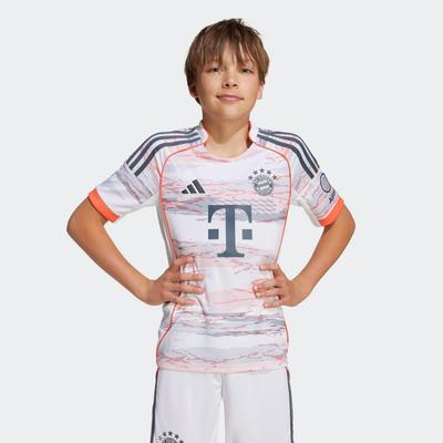 Fußballtrikot ADIDAS PERFORMANCE "FCB A JSY Y", Kinder, Gr. 140, weiß, Obermaterial: 100% Polyester, sportlich, Rundhals, Kurzarm, Trikots Image