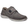 Klettschuh JOSEF SEIBEL "New Anvers 83", Herren, Gr. 41, grau (asphalt), Leder, klassisch, Schuhe, Slipper, Komfortschuh in extraweiter Form