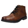 Schnürboots BUGATTI, Herren, Gr. 44, braun (cognac), Leder, used, casual, Schuhe, Boots, Herrenschuh, Stiefelette mit seitlichem Logo-Branding