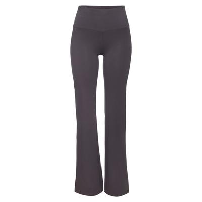 Jazzpants LASCANA ACTIVE, Damen, Gr. 36/38, N-Gr, grau (anthrazit), Single Jersey, Obermaterial: 95% Baumwolle, 5% Elasthan, unifarben, Basic, lang, Hosen, mit breitem Bündchen Image