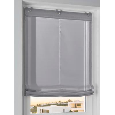 Raffrollo HEINE HOME Gr. 2, grau (silbergrau), B:60cm H:130cm, Raffrollos Image